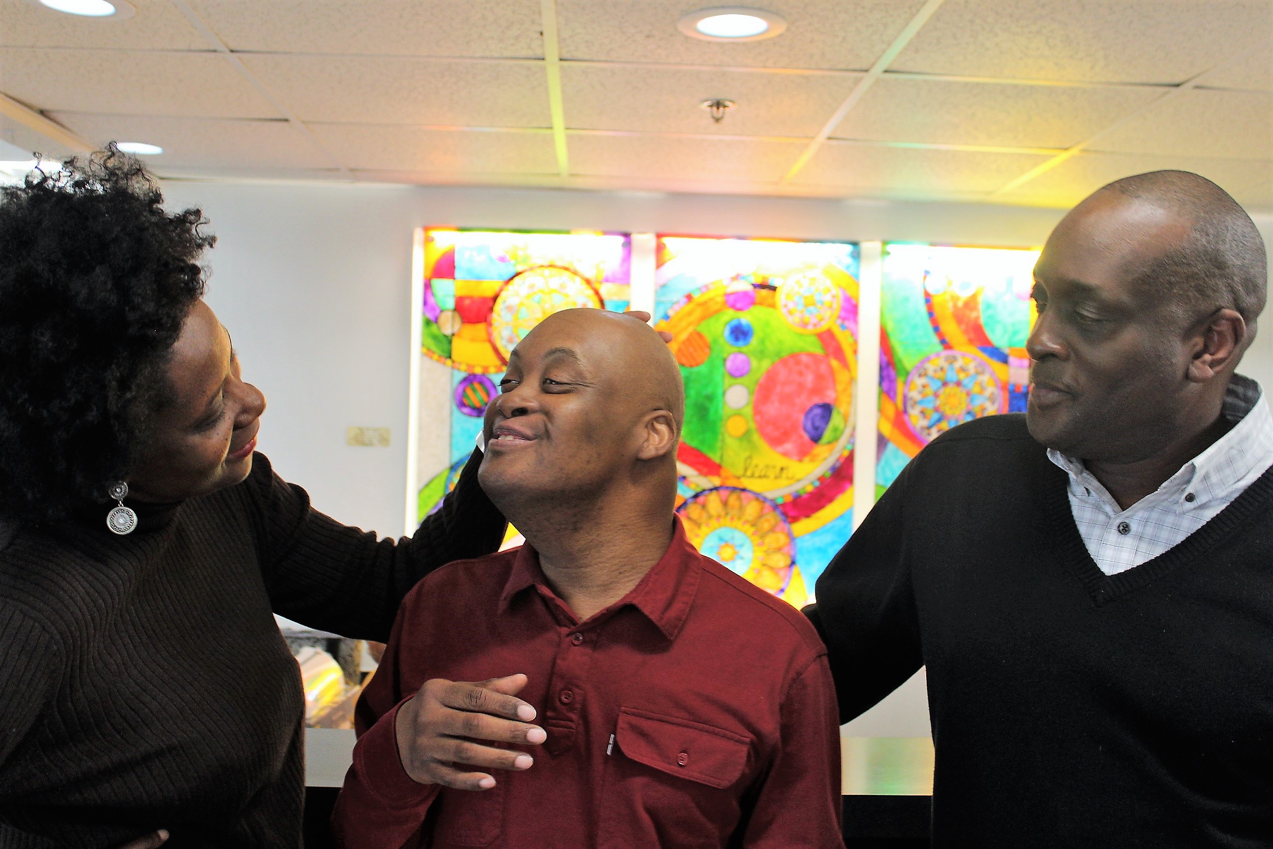 Three of eight siblings: Roslyn, Dwight, and Tom Williams